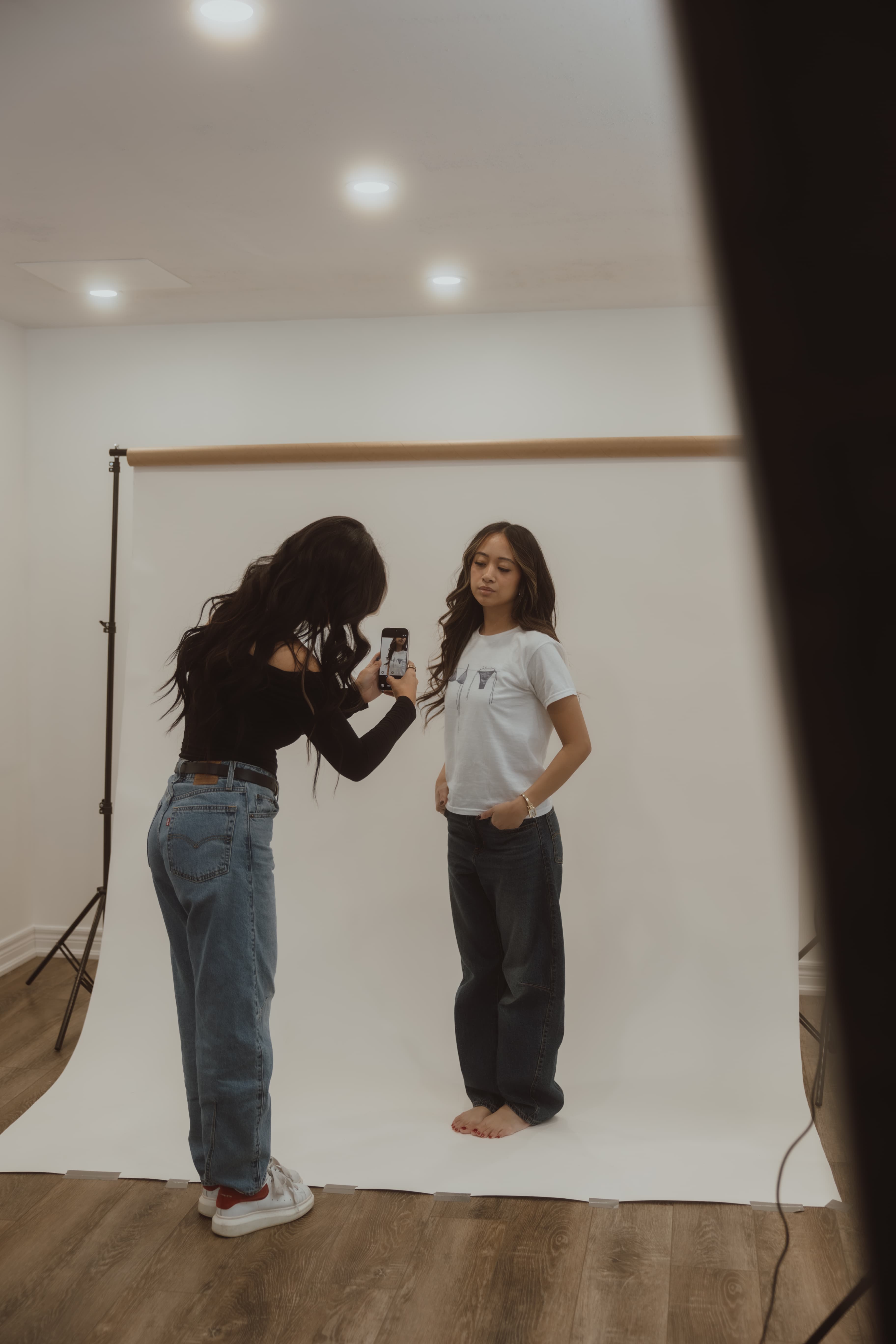 Behind the scenes of a BLAYKE MEDIA content shoot